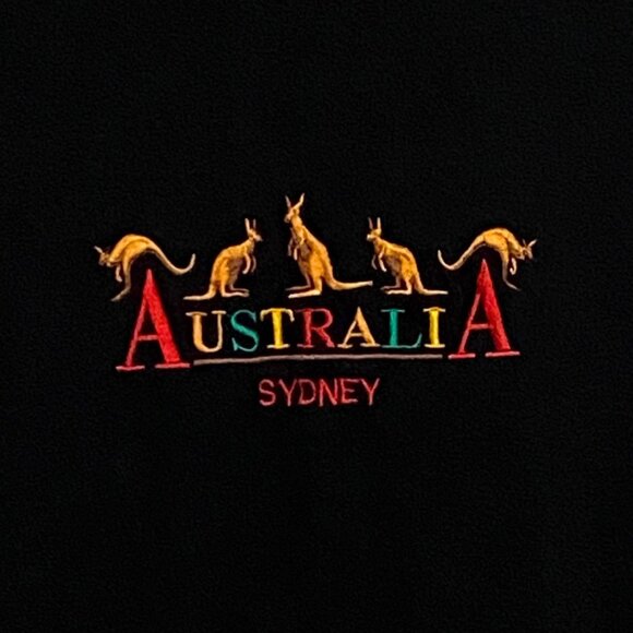 Sydney Australia Womens T-Shirt 2XL Black Embroidered Tourist Souvenir Colorful - Picture 1 of 5